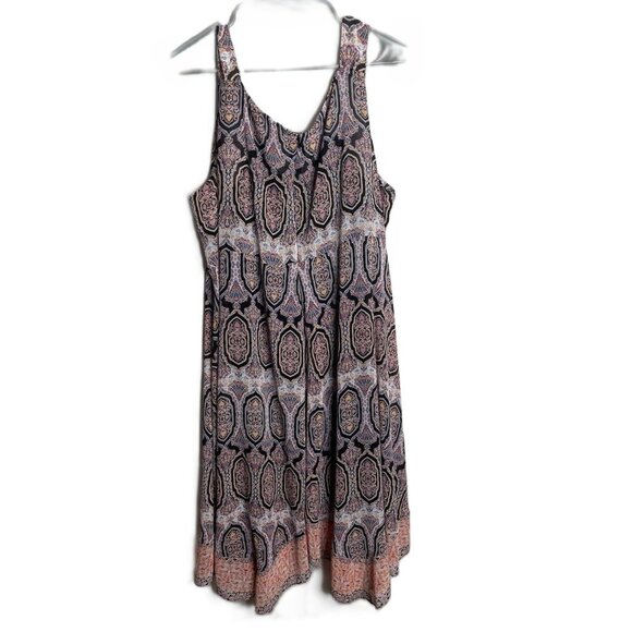 Catherines Womens Plus Midi Asymmetrical Sleeveless Floral Chiffon Dress Size 3X - Picture 5 of 14